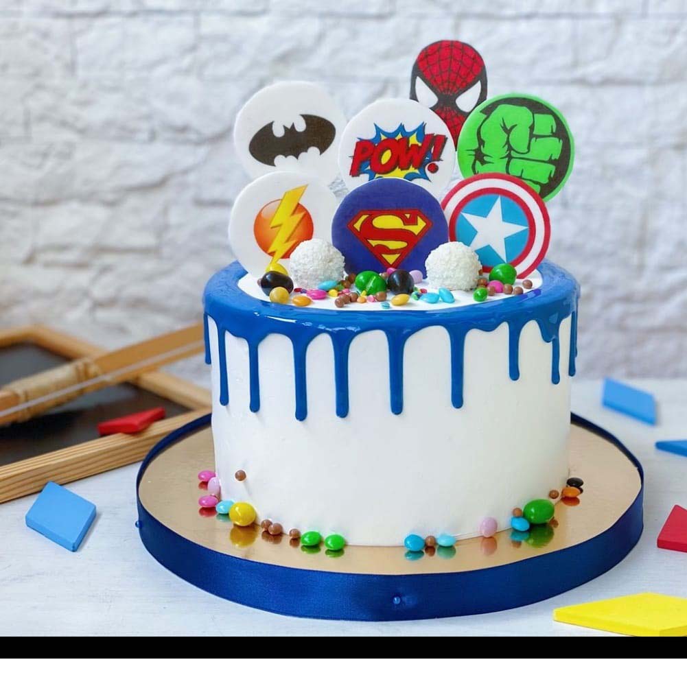 Customized Marvel themed cake
