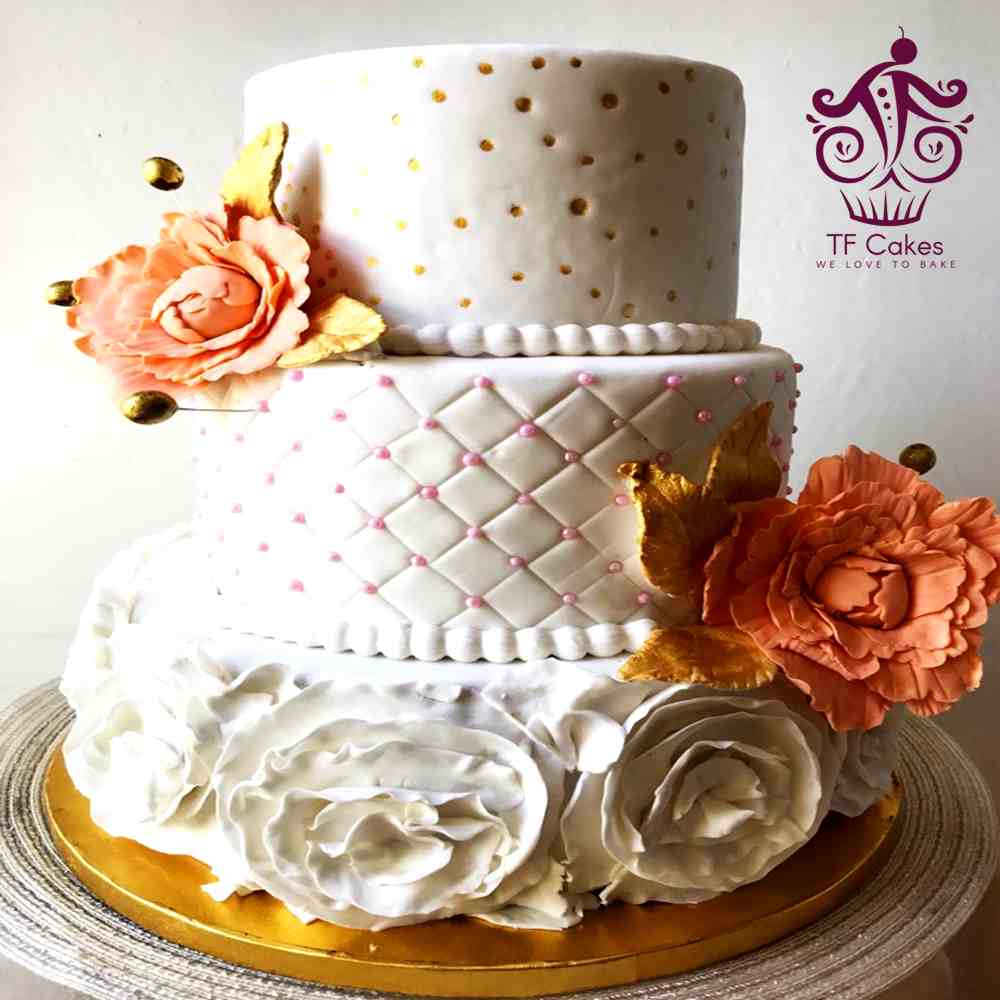 Peach Rose ThreeTier Eleganc