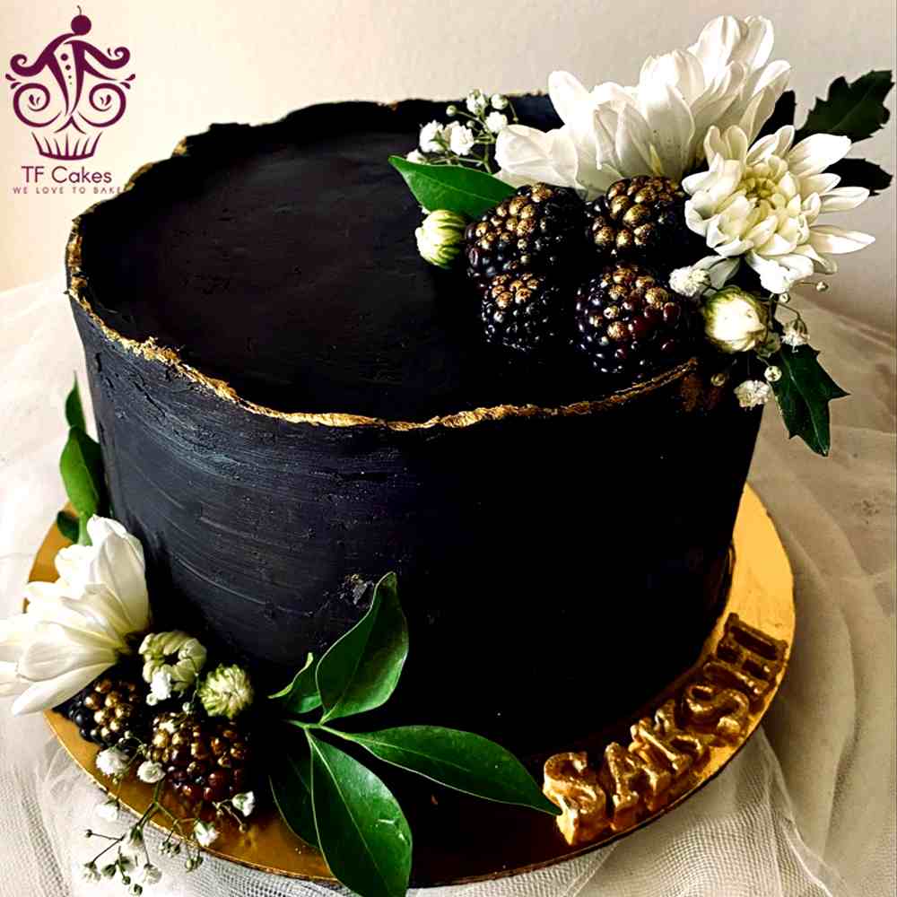 Midnight Bloom Cake