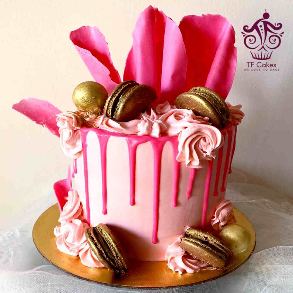 Gilded Pink Delight Cake