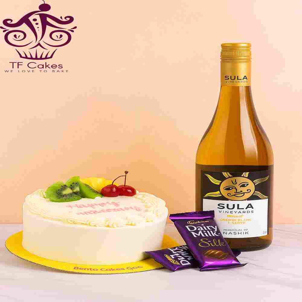 Fresh Fruit Cake with Sula Wine & Dairy Milk