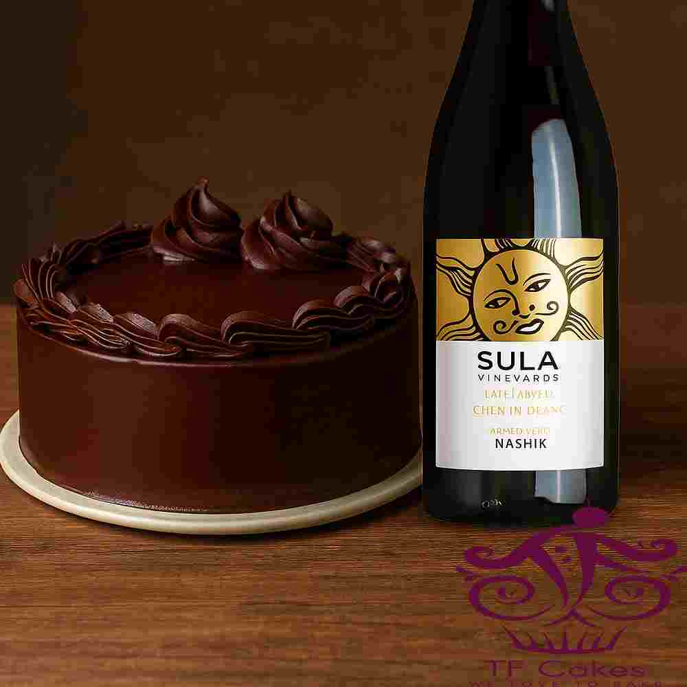 Dark Chocolate Cake with Sula Late Harvest Wine